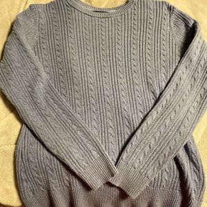 light blue knitted sweater